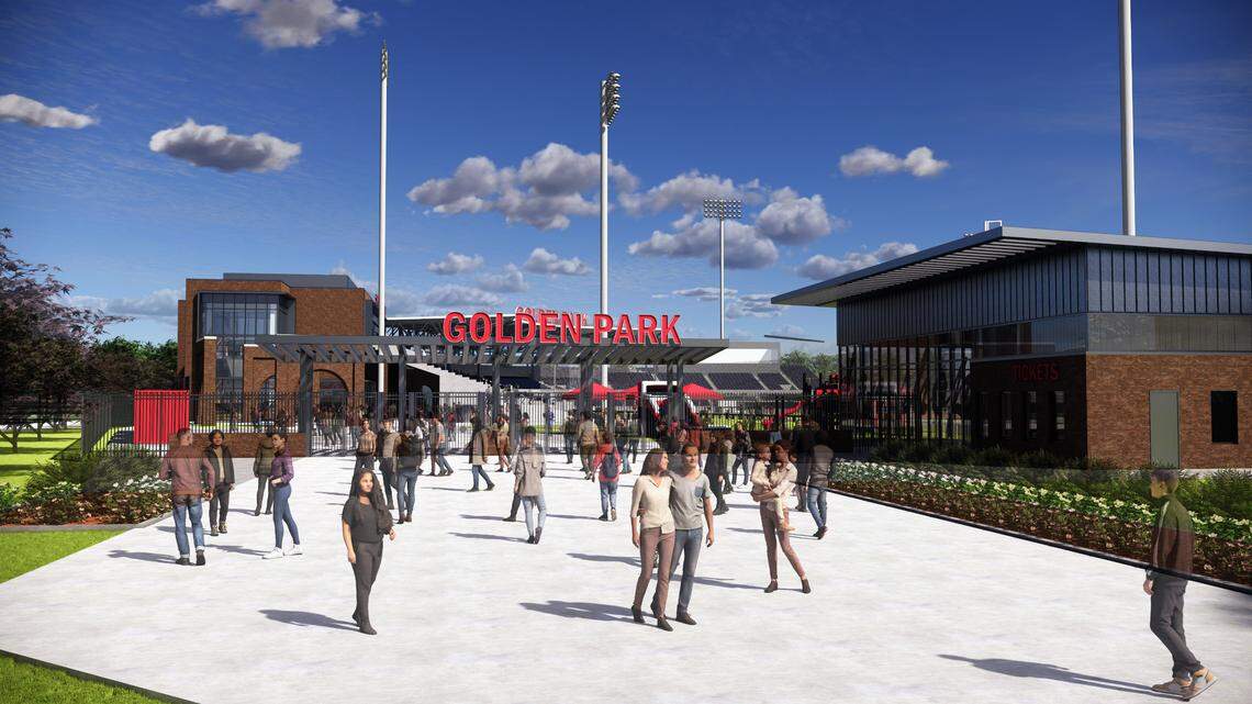 This is a rendering of what a portion of Golden Park is projected to look like after the renovation and upgrades.