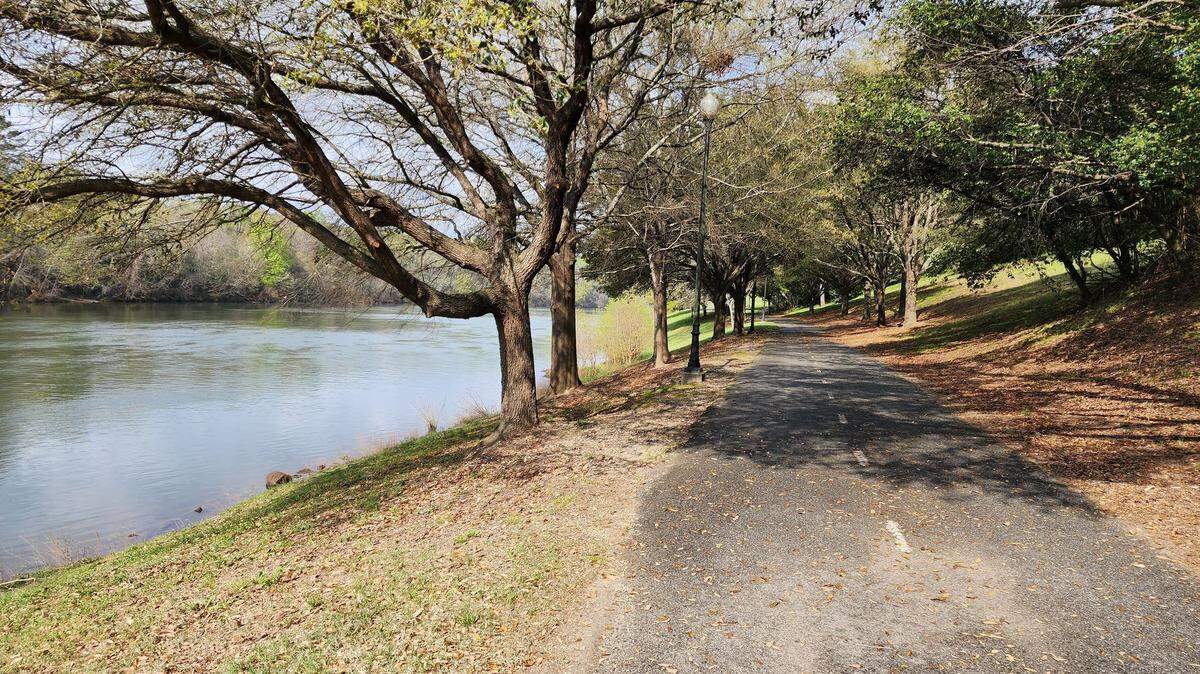 Chattahoochee Riverwalk trail in Columbus, Georgia.
