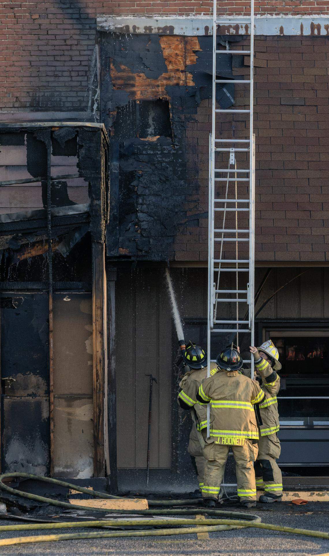 A fire April 15, 2026, at Rosehill Seafood, 2621 Hamilton Road in Columbus, has been put out, and a suspect has been arrested and charged with arson, according to Columbus Fire & EMS Deputy Chief Daniel Macon.