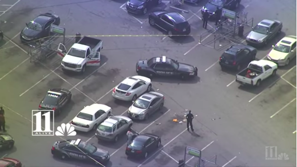 A shootout in the parking lot of a DeKalb County grocery store left three apparent attempted robbers shot. Police say a group of suspects followed a couple through the store and into a parking lot where gunfire was exchanged.