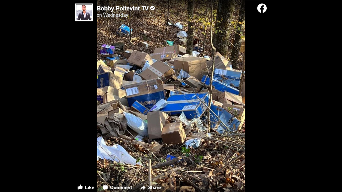 Hundreds of unopened FedEx packages were found dumped into an Alabama ravine the day before Thanksgiving, according to the Blount County Sheriff’s Office.