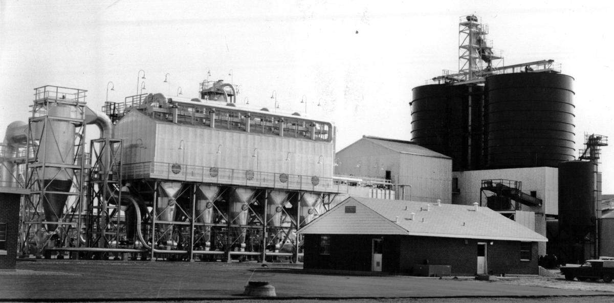 This is a 1973 photograph of the Continental Carbon plant in Phenix City, Alabama.
