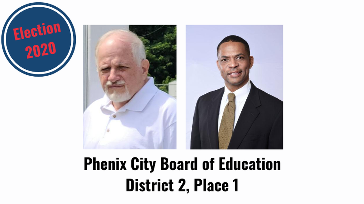 Steve Franklin (left) and James Elliott “Eli” Patrick (right) are running for the Phenix City Board of Education District 2, Place 1 seat in the Aug. 25, 2020 municipal election.