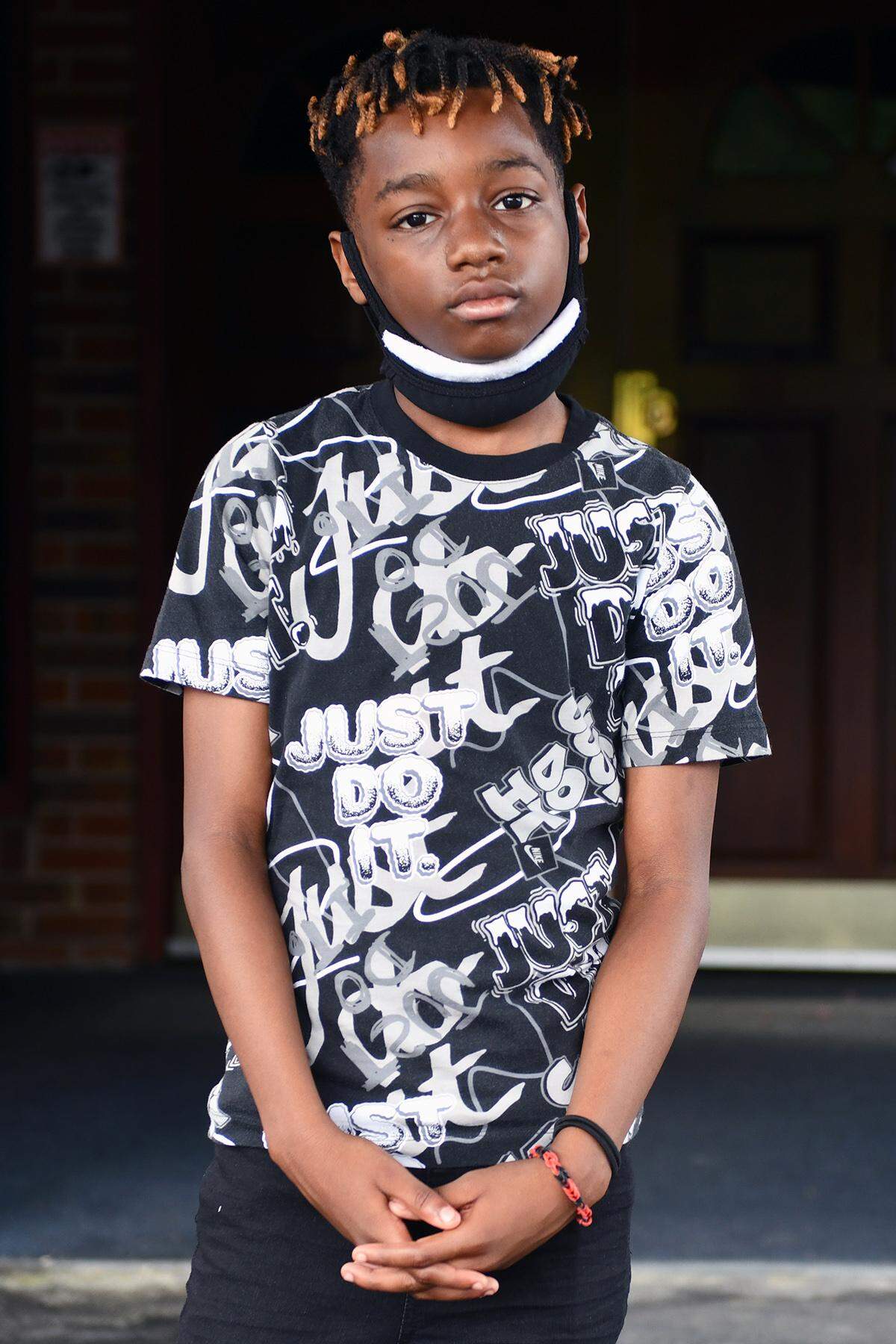 Markel Brown was one of several young men attending the first “Being the Change: Lifting as We Climb” All Boys Youth Summit on Saturday, April 24, 2021.
