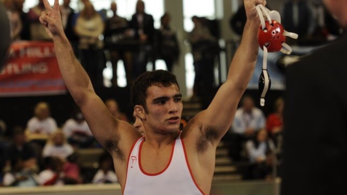 Central junior wrestler Tony Morales, shown here celebrating his second state title, is one of the 2016-2017 All-Bi-City Wrestlers of the Year.