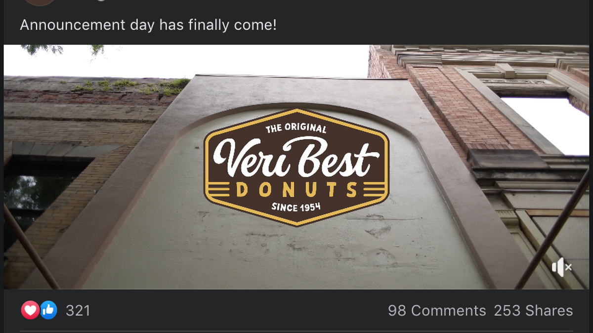 Veri Best Donuts in Columbus, Georgia, will reopen its doors in downtown Columbus. The shop announced the new location May 12, 2021.