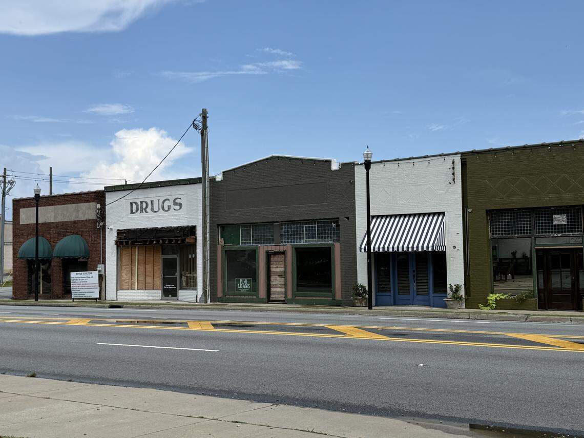 Real estate developer Jennifer Flournoy plans to revitalize part of midtown Columbus. This is the Wynnton Building complex, one of her renovation projects.