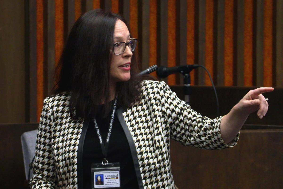 Assistant District Attorney Robin Anthony makes her closing argument Friday morning at the trial of Jeffery “Red” Flakes Jr. and Curtis “Baby C” Williams III. 10/28/2022