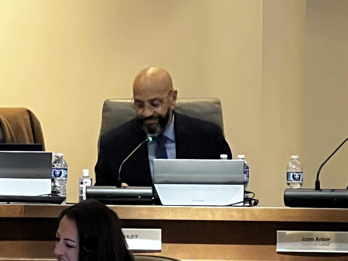 Columbus Councilor Bruce Huff of District 3 announces during a Jan. 27, 2026, Columbus Council meeting that he will not seek reelection. Huff is committed to serving the remainder of his term.