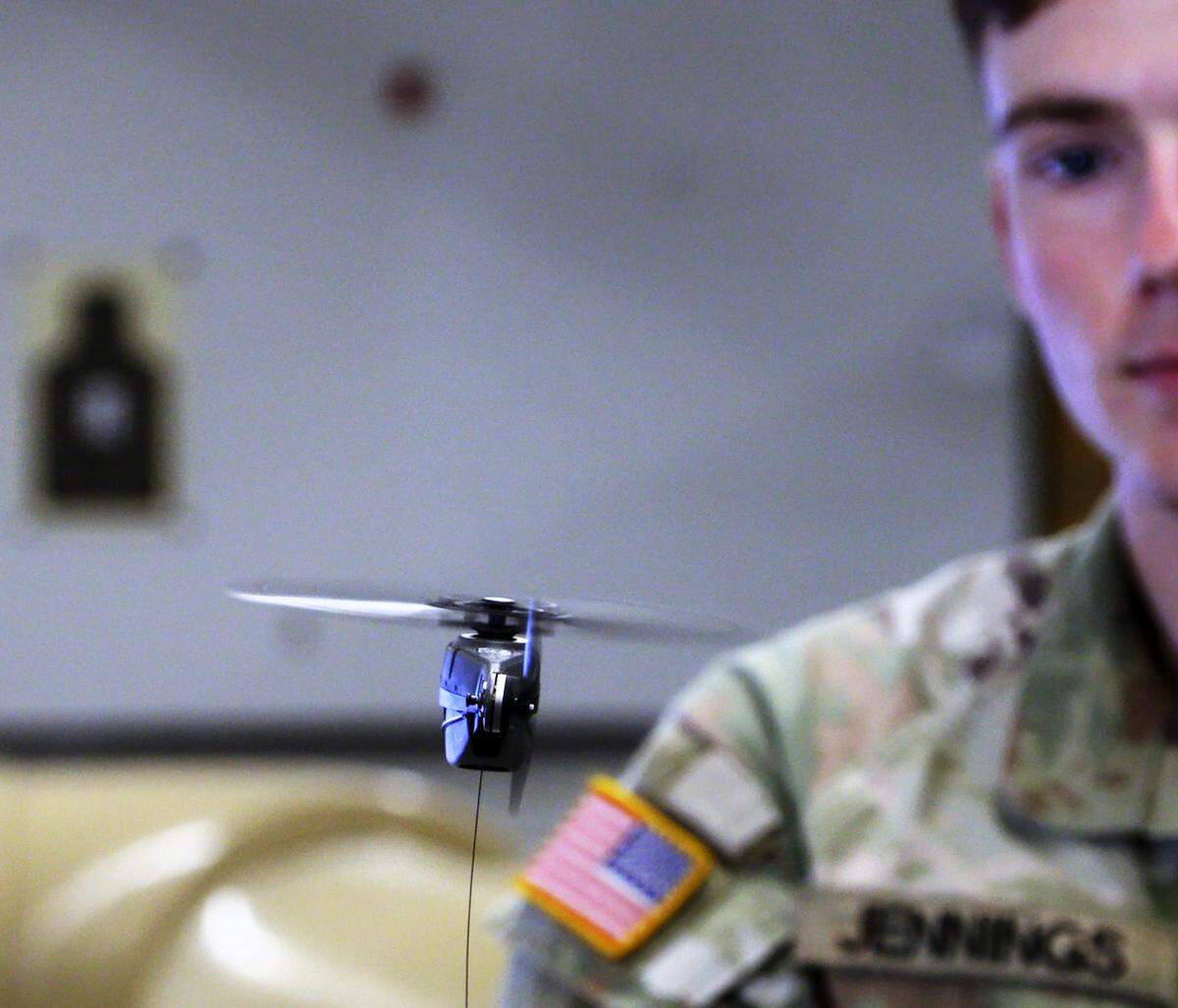 This is one of the unmanned aerial systems that was demonstrated during Fort Moore’s grand opening celebration for its Maneuver Innovation Lab(MIL) on February 7, 2025. The MIL is a collaboration between the U.S. Army Combat Capabilities Development Command (DEVCOM), Maneuver Battle Lab, Columbus State University, and the Civil-Military Innovation Institute. 02/07/2025