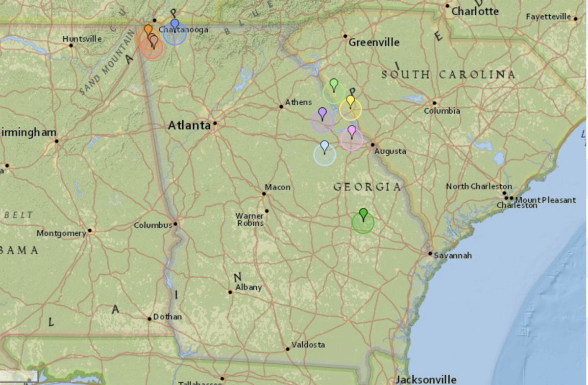 Several earthquakes have occured in the last year in Georgia.