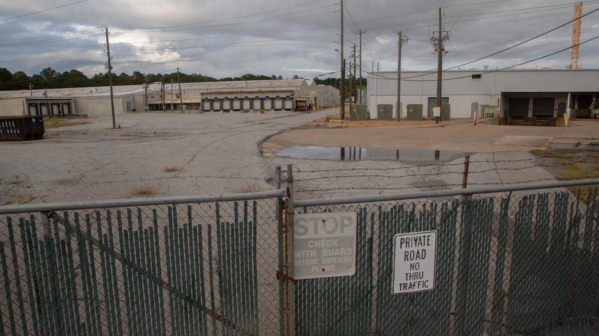 A lead-polluted 20-acre propery once owned by battery manufacturer Exide Technologies in southeast Columbus, Ga. on Sept, 16, 2021.