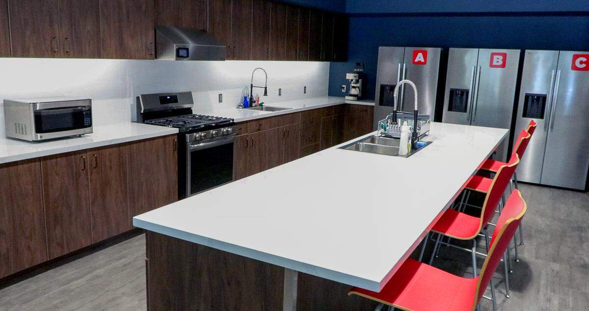 Columbus Fire and EMS hosted a ceremony March 17, 2026, to celebrate the opening of its new Fire Station 5, at 6600 Lynch Road in Midland.. This is the kitchen area.