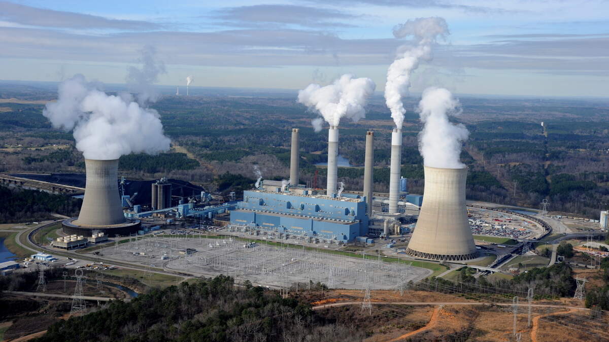 Miller Steam Plant (Alabama Power Company) on the Locust Fork of the Black Warrior River in Jefferson County, Alabama.
