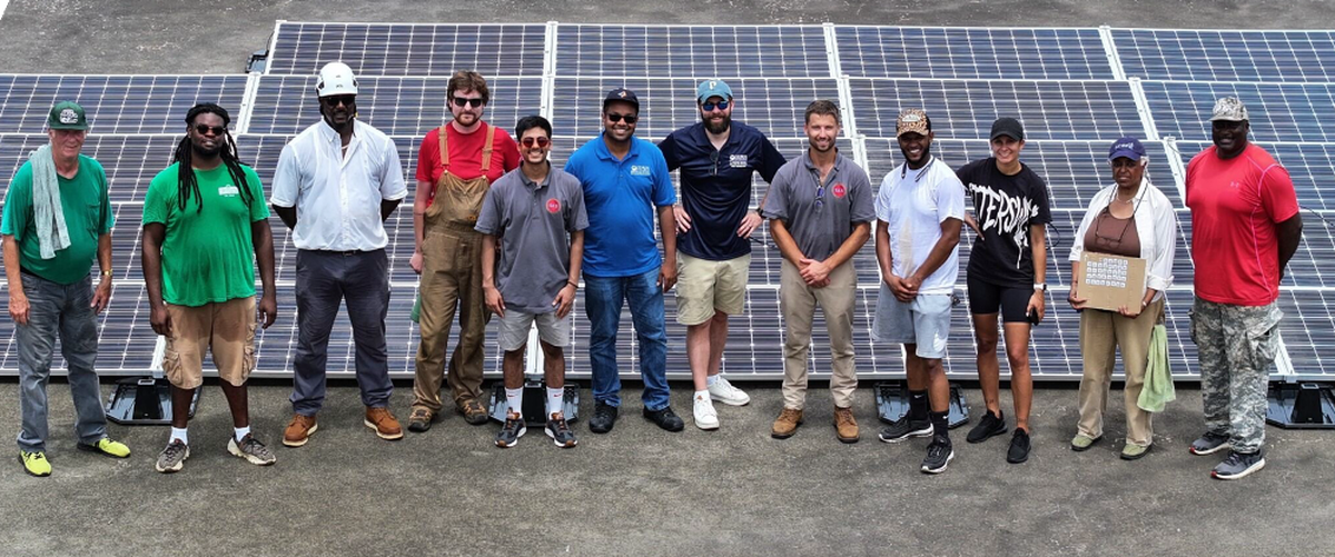 One of five cohorts of the Milledgeville solar installation classes at Georgia College and State University Center for Innovation and Entrepreneurship in 2024.
