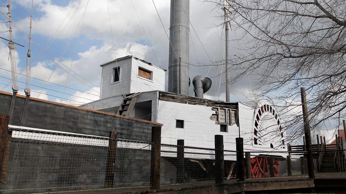 The replication of the U.S.S. Water Witch at the Port Columbus has incurred damages that prevent the public from boarding the exhibit. The sidewheel gunboat launched in 1851 from the Washington Navy Yard.