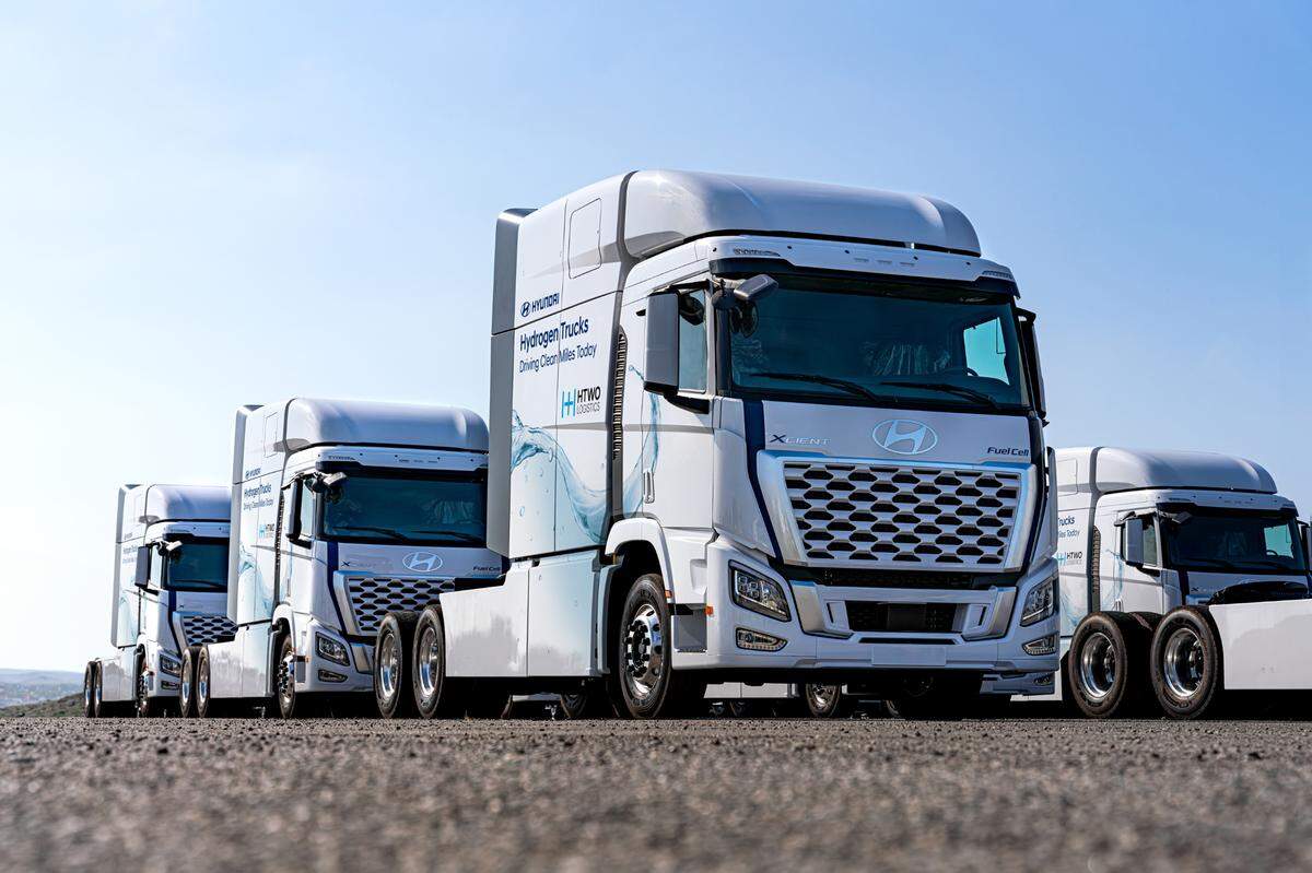 Hyundai Deploys XCIENT hydrogen fuel cell trucks for clean logistics on Dec. 4, 2024.
