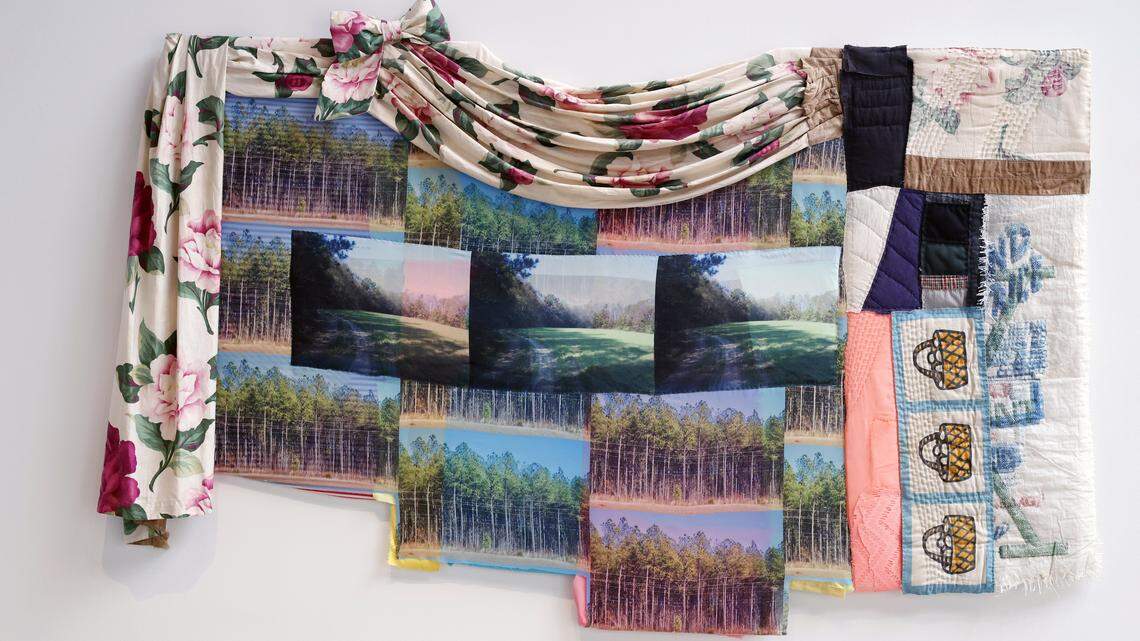 Columbus native makes art from old t-shirts, TV, more with references to GA city lore. Take a look