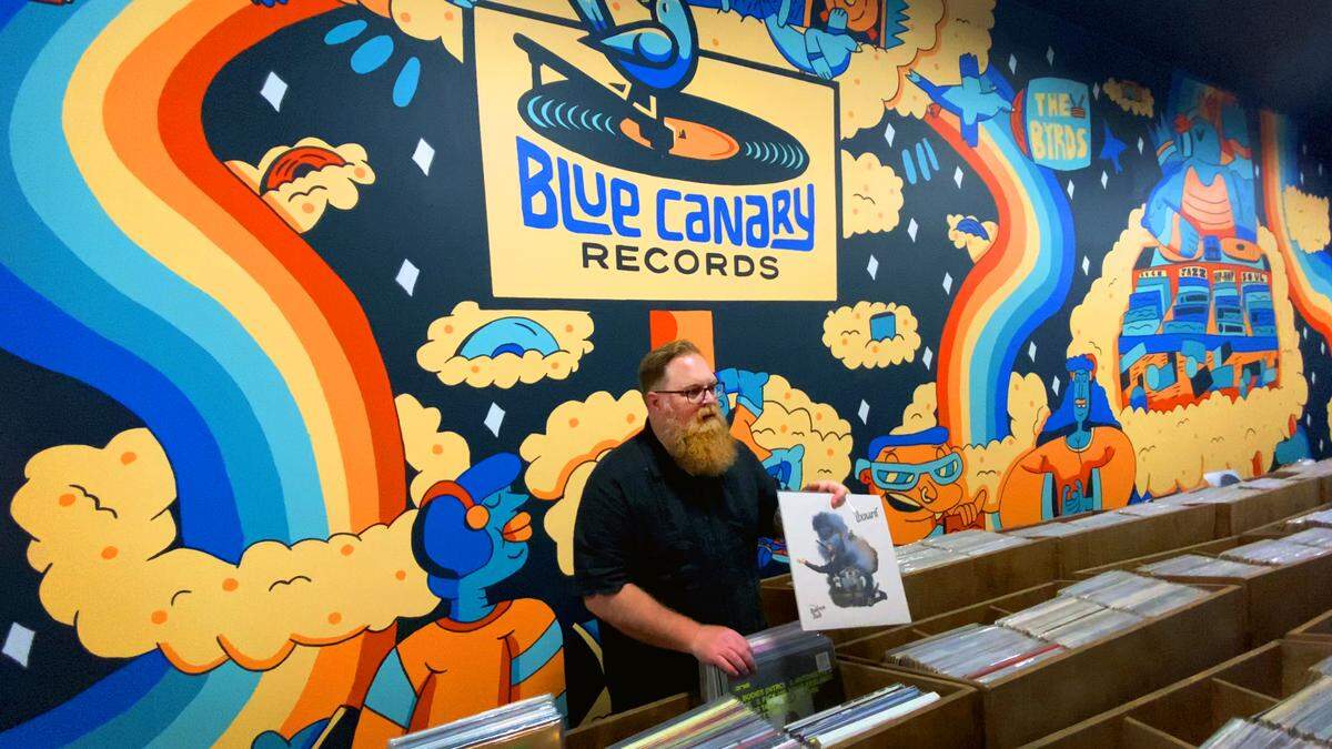 Brian Cook is the owner of Blue Canary Records in Columbus, Georgia. 07/13/2023