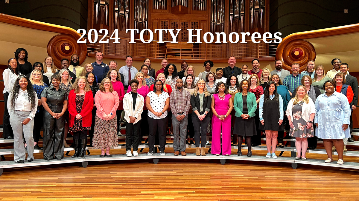 The Muscogee Educational Excellence Foundation announced the 55 Muscogee County School District Teacher of the Year nominees January 24, 2024, at the RiverCenter for the Performing Arts in Columbus.