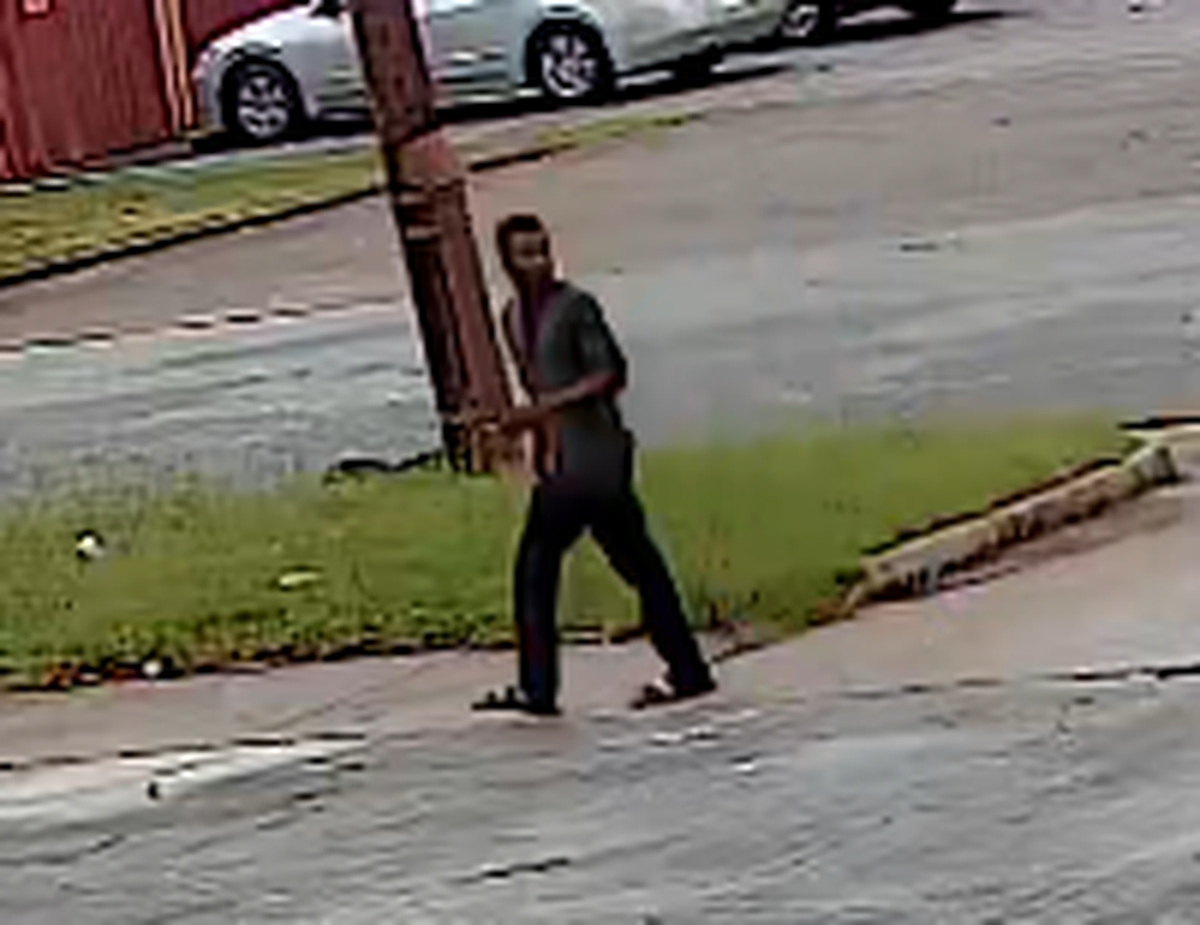 Police said they are looking for a slender black male with short hair, possibly wearing a goatee.