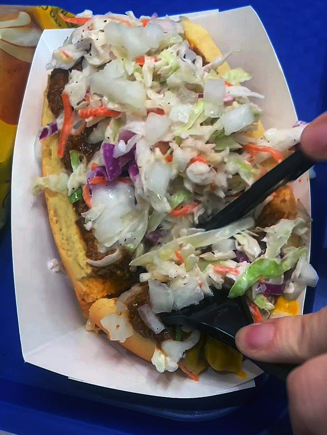 Ledger-Enquirer reporter Sundi Rose tried the food at Frank’s Alley in Columbus, GA after Frank’s was selected by participants in an online poll at ledger-enquirer.com as having the best scrambled dog in Columbus. 12/02/2025