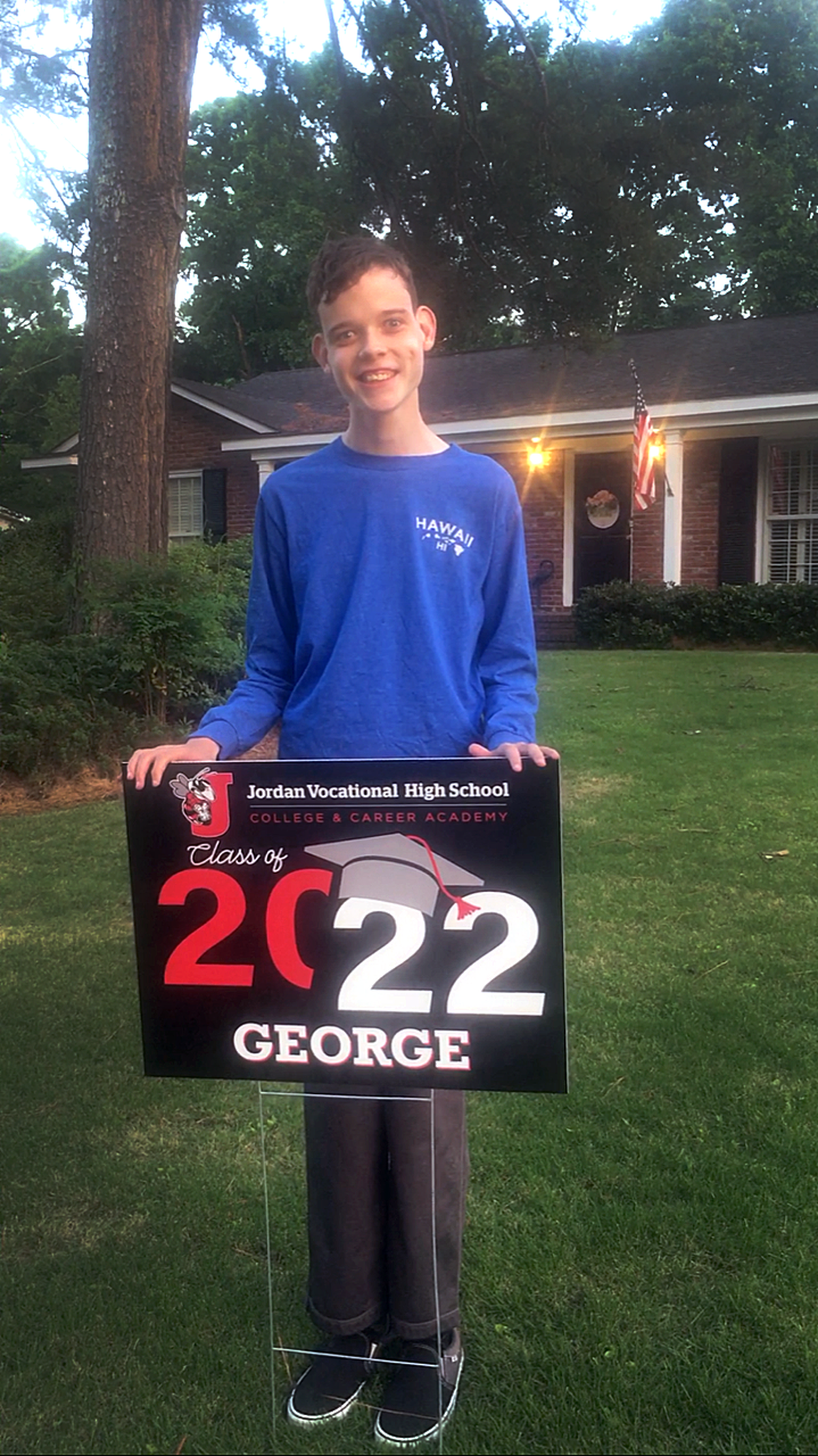 George Jenkins graduates May 20 with the Jordan Vocational High School Class of 2022.