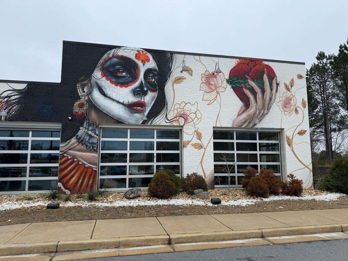 A new mural has caught of Columbus foodies, causing speculation about a new restaurant opening in the former Pure Taqueria space at 8186 Veterans Parkway in Columbus.