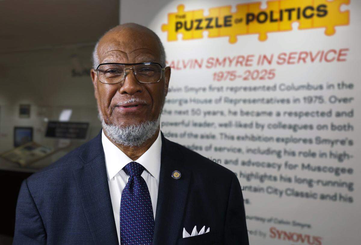 The Columbus Museum is presenting a new exhibition titled “The Puzzle of Politics: Calvin Smyre in Service, 1975–2025,” which details the career of retired state Rep. Calvin Smyre, a political and community leader from Columbus. Smyre is pictured Feb. 18, 2026, at the exhibition.