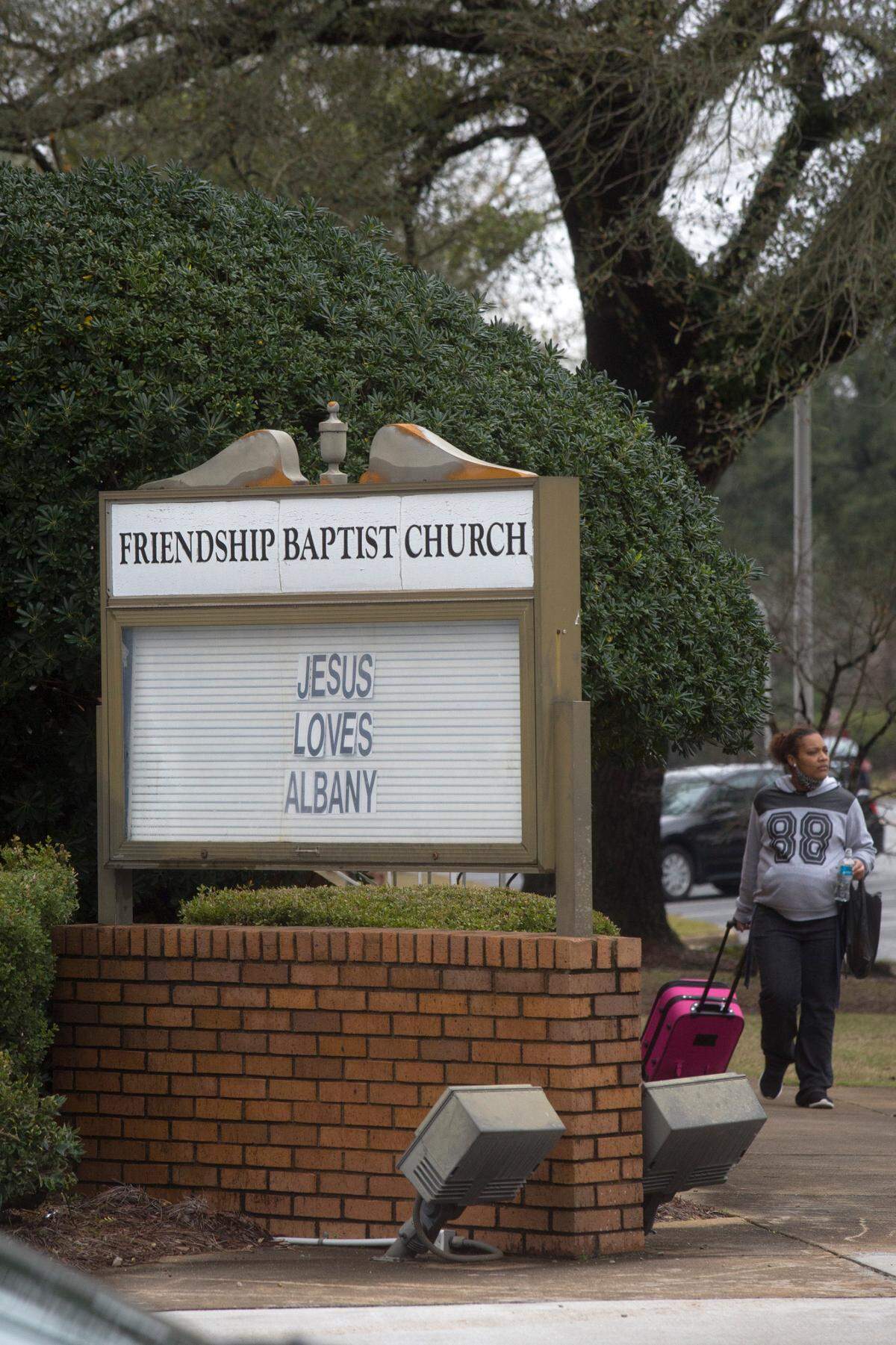 Friendship Baptist Church in Albany, Georgia, on Feb. 19, 2021. The city, initially hard-hit by COVID-19, is now hosting one of four mass vaccine sites across the state of Georgia.