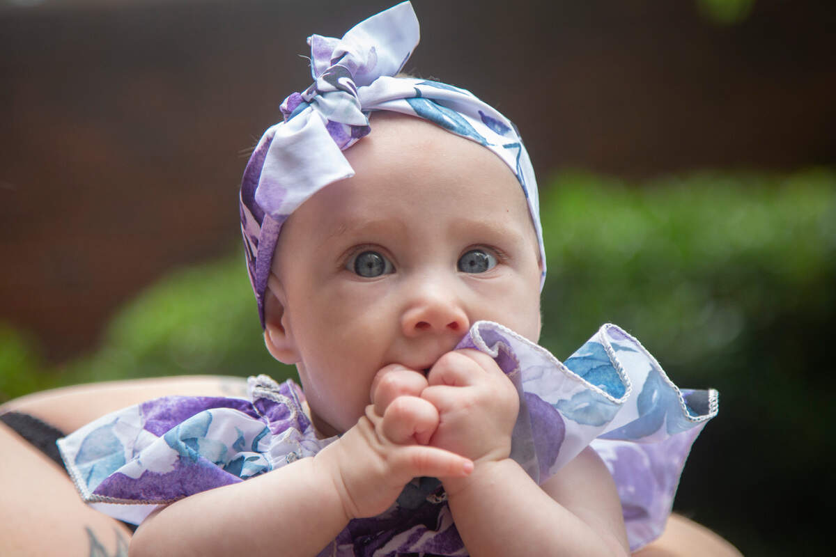 Allie and Evelynn Cutright on March 24, 2022, in Columbus, Ga. Evelynn has a cows’ milk allergy, and her mother relies on formula to feed her.