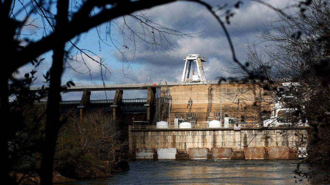This is a portion of the Lake Oliver Dam in Columbus, Georgia. 11/22/2023
