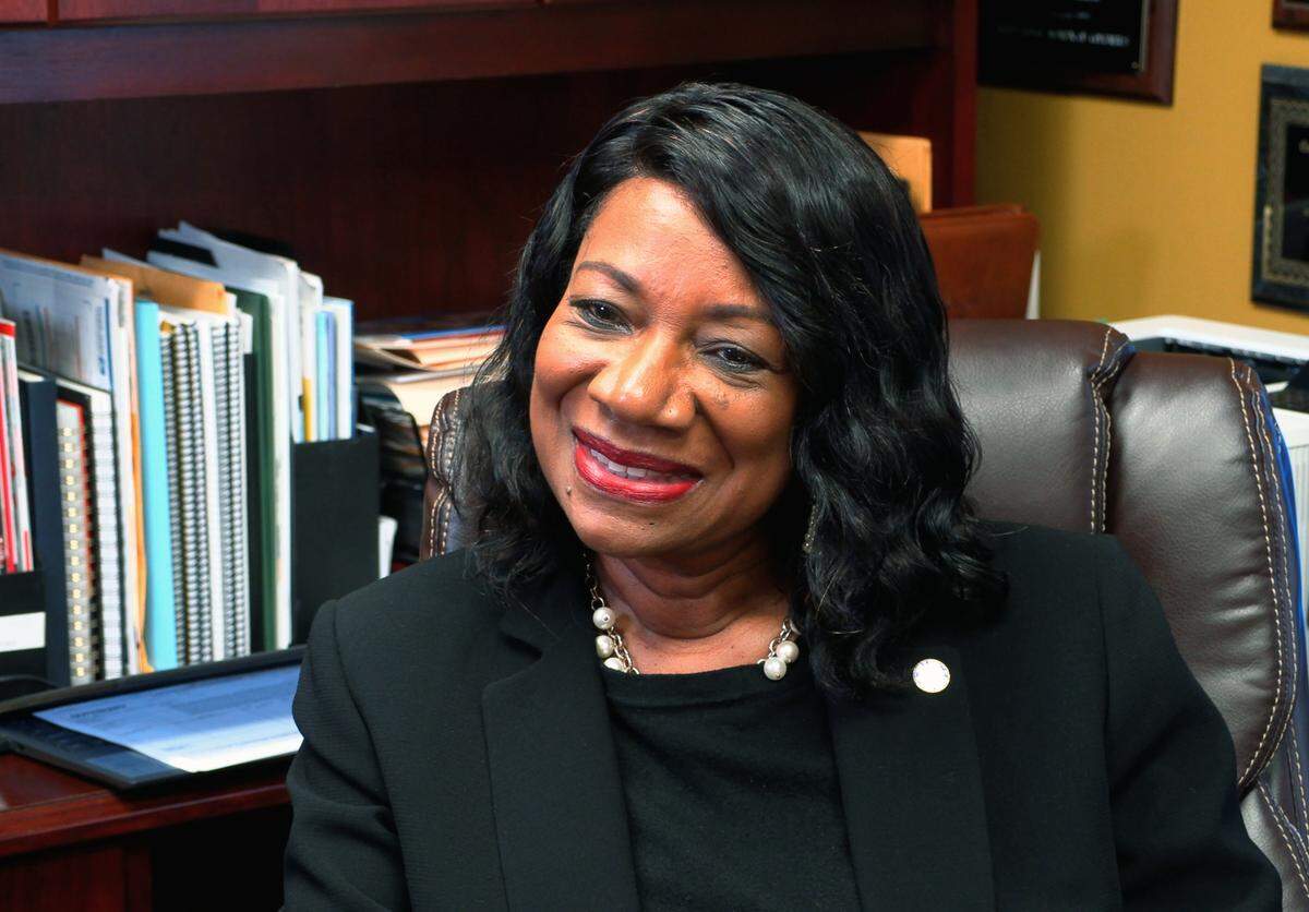 Carolyn Hugley, a state representative from Columbus, Georgia, was recently selected as the House minority leader in the Georgia General Assembly.