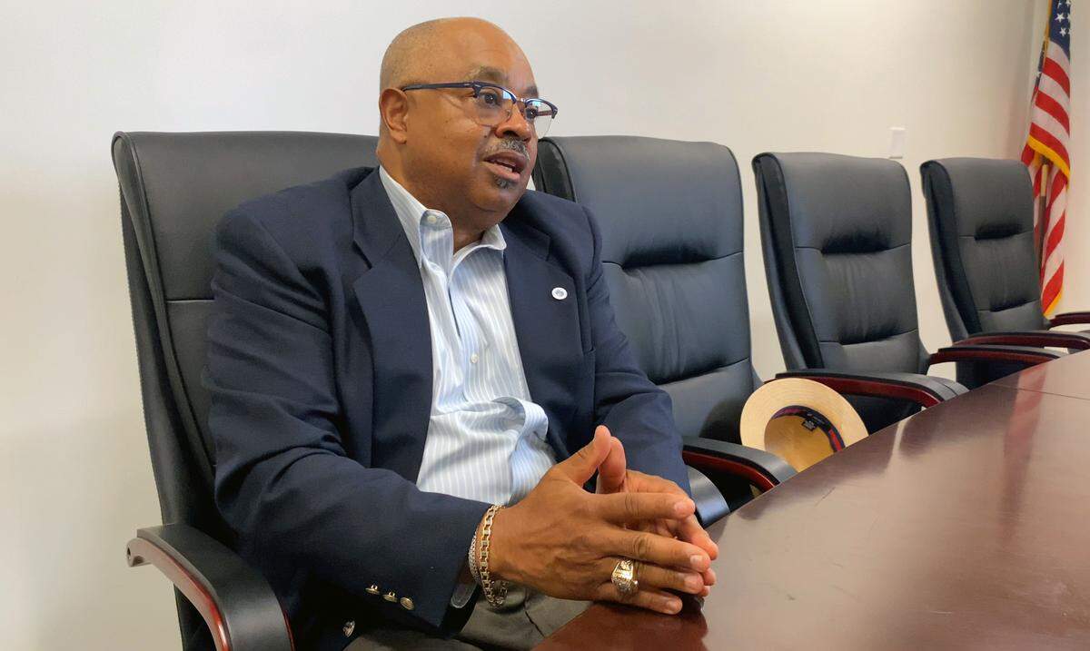 Columbus City Councilor Byron Hickey answers questions during an interview with the Ledger-Enquirer.