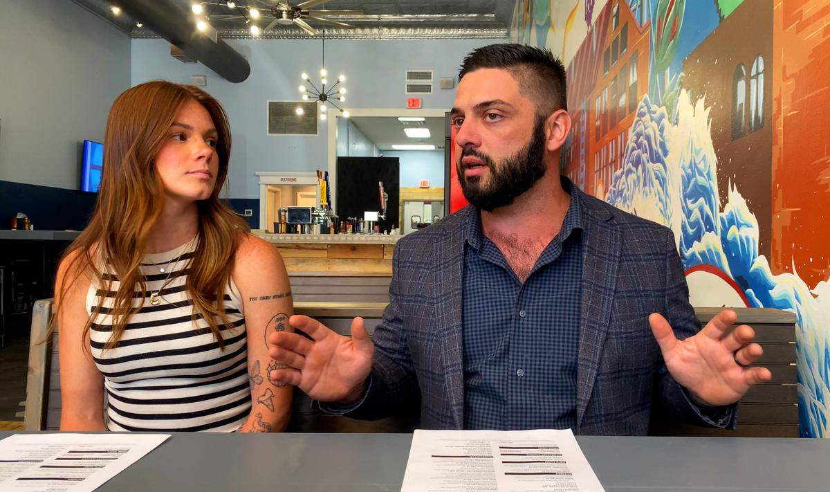 Ben DiQuattro, chief operating officer at Bytes Taqueria in Columbus, and Mikela Howard, the bar manager, talk about changes to the food and beverage menu. 04/16/2025