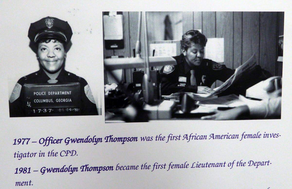 In 1977 Gwendolyn Thompson became the first Black female investigator in Columbus Police Department. She later became the first female Lieutenant in the department in 1981.