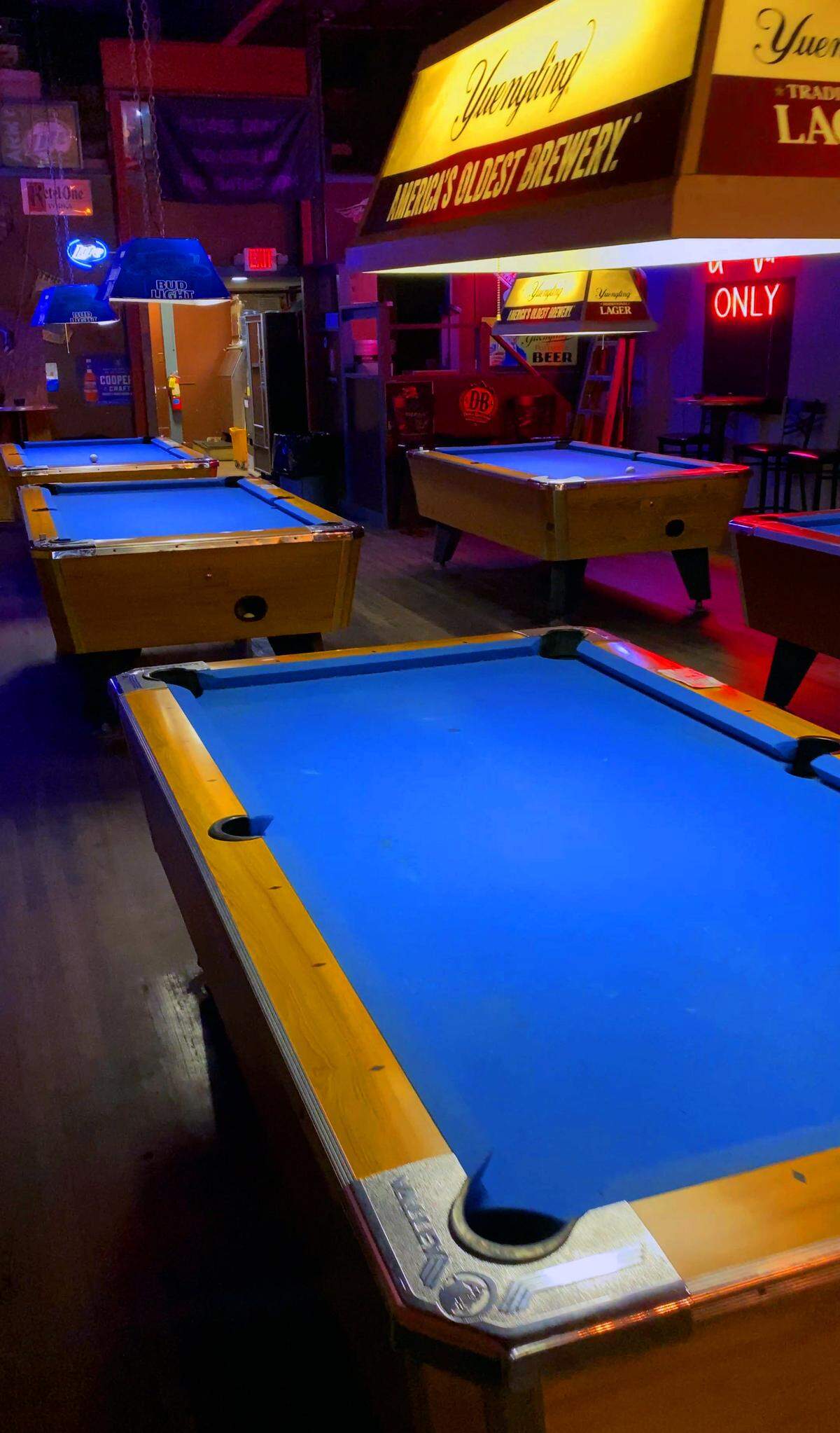 Billiards on Broad, at 1111 Broadway in downtown Columbus, Georgia, has been selected by voters in a series of Ledger-Enquirer polls as the Best Dive Bar in Columbus.