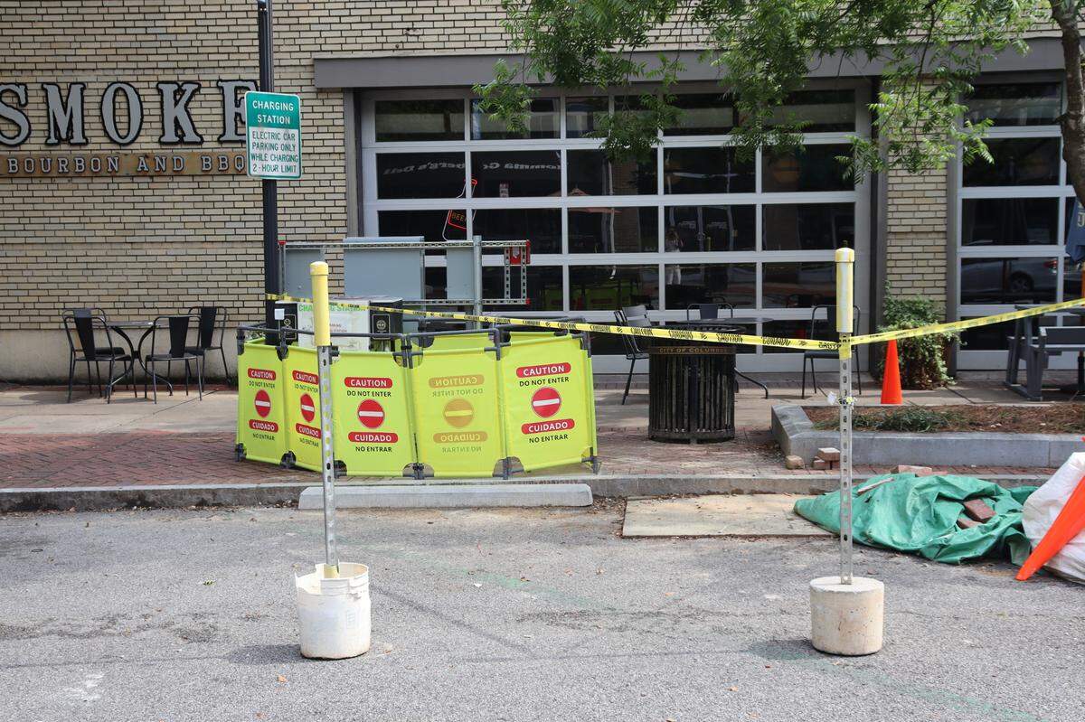 The first of 10 EV chargers to be installed in Columbus from TSPLOST funding in 2024. Photo: 7/30/24