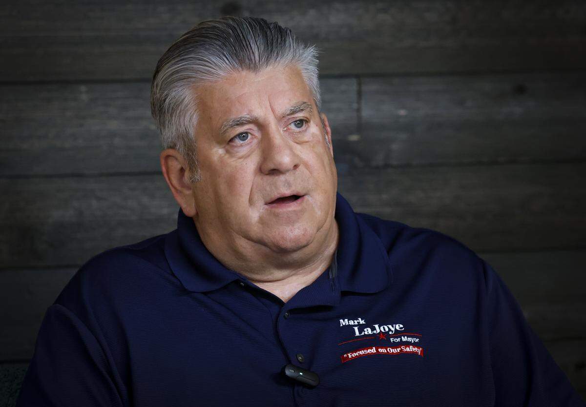 Mark LaJoye , a mayoral candidate in Columbus, talks with the Ledger-Enquirer during an interview March 18, 2026.
