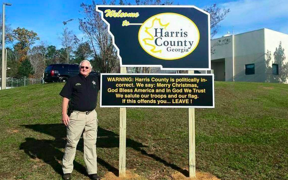 The Sheriff's old sign, first posted in 2015.