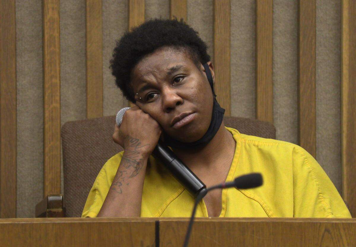 Erica Danielle Streeter testifies during the trial of Demetrius Johnson Thursday morningin Columbus, Georgia. 12/09/2021