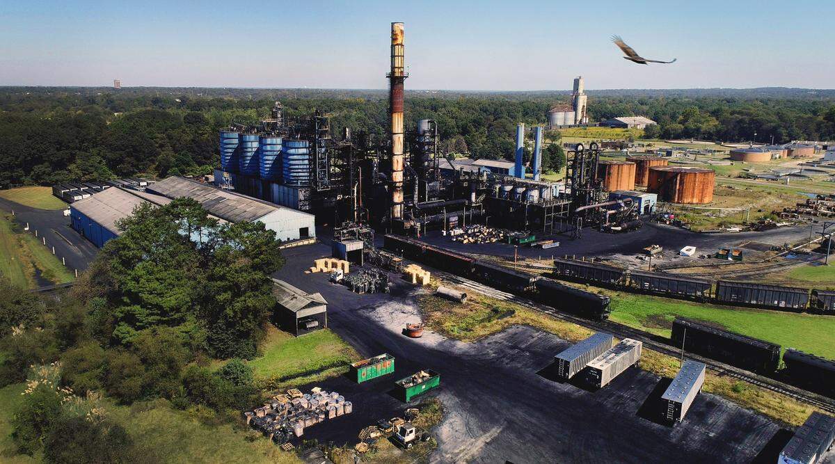 The Continental Carbon Plant in Phenix City is located at 1500 State Docks Road, along the west bank of the Chattahoochee River and across the state line from Columbus, Georgia. 10/10/2022