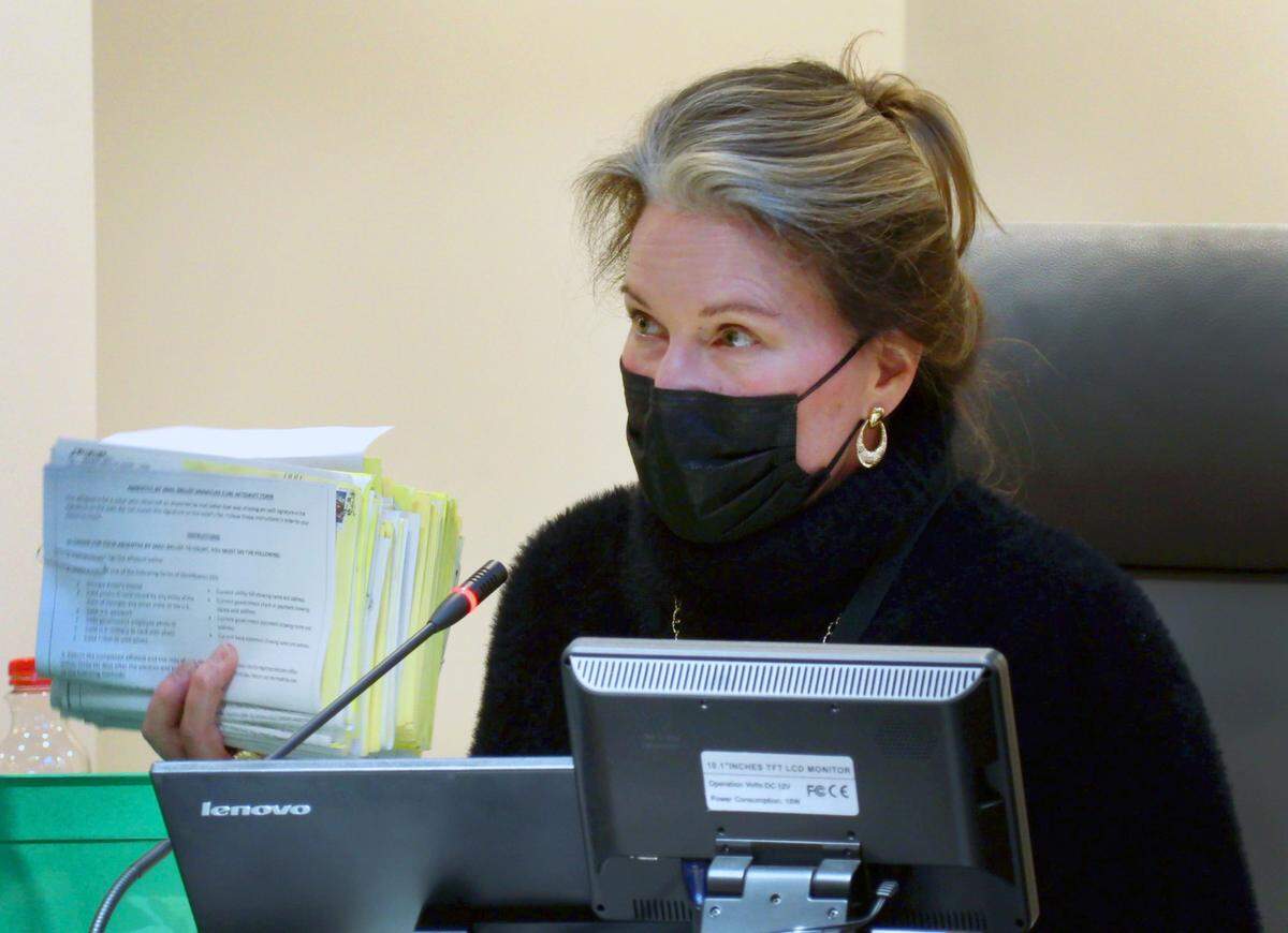 Nancy Boren, executive director of elections and registration for Muscogee County, works with the Muscogee County Board of Elections on Friday, January 8, 2021 to certify the Muscogee County results from the January 5th, 2021 runoff election.