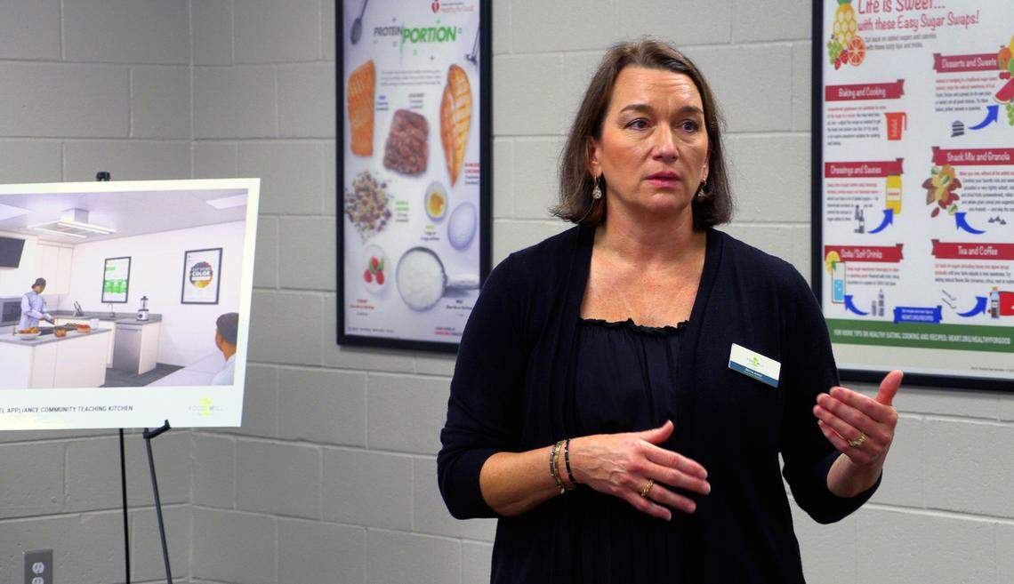 Olivia Amos, executive director of The Food Mill, gives a tour Friday morning of The Food Mill Shared Kitchen, located at 3720 5th Ave. in Columbus, Georgia.