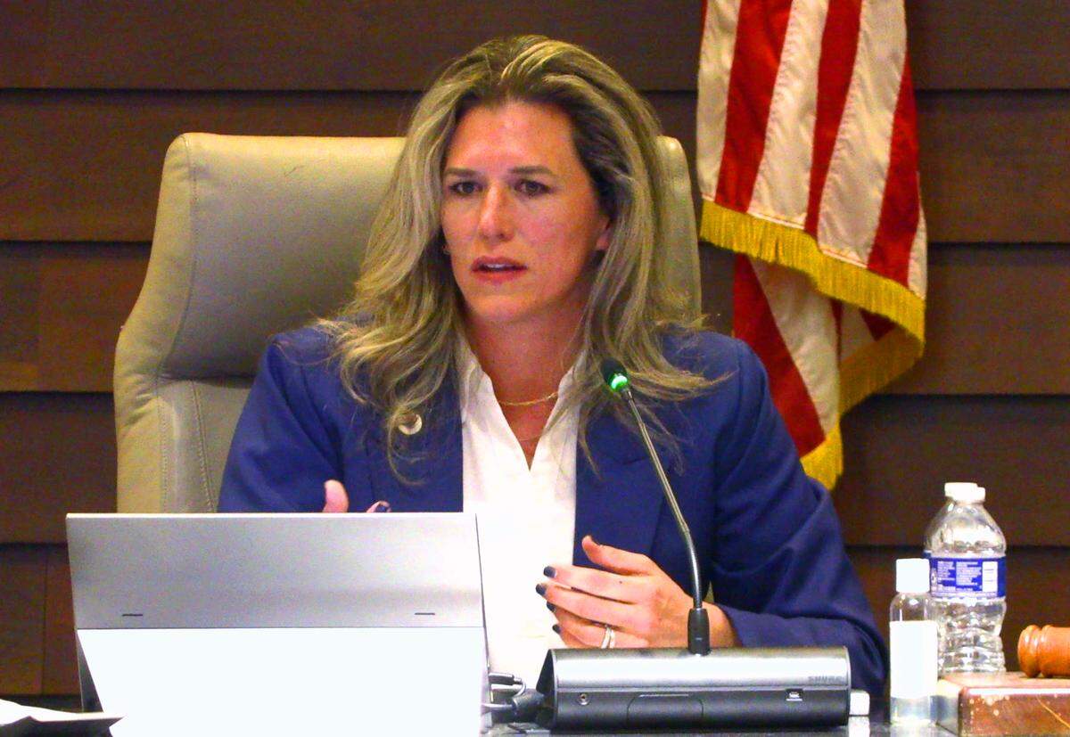Columbus City Councilor JoAnne Cogle speaks about the proposed Columbus Sports & Entertainment Facilities Authority during the Feb. 25, 2025 Columbus City Council meeting in Columbus, Georgia. 02/25/2025