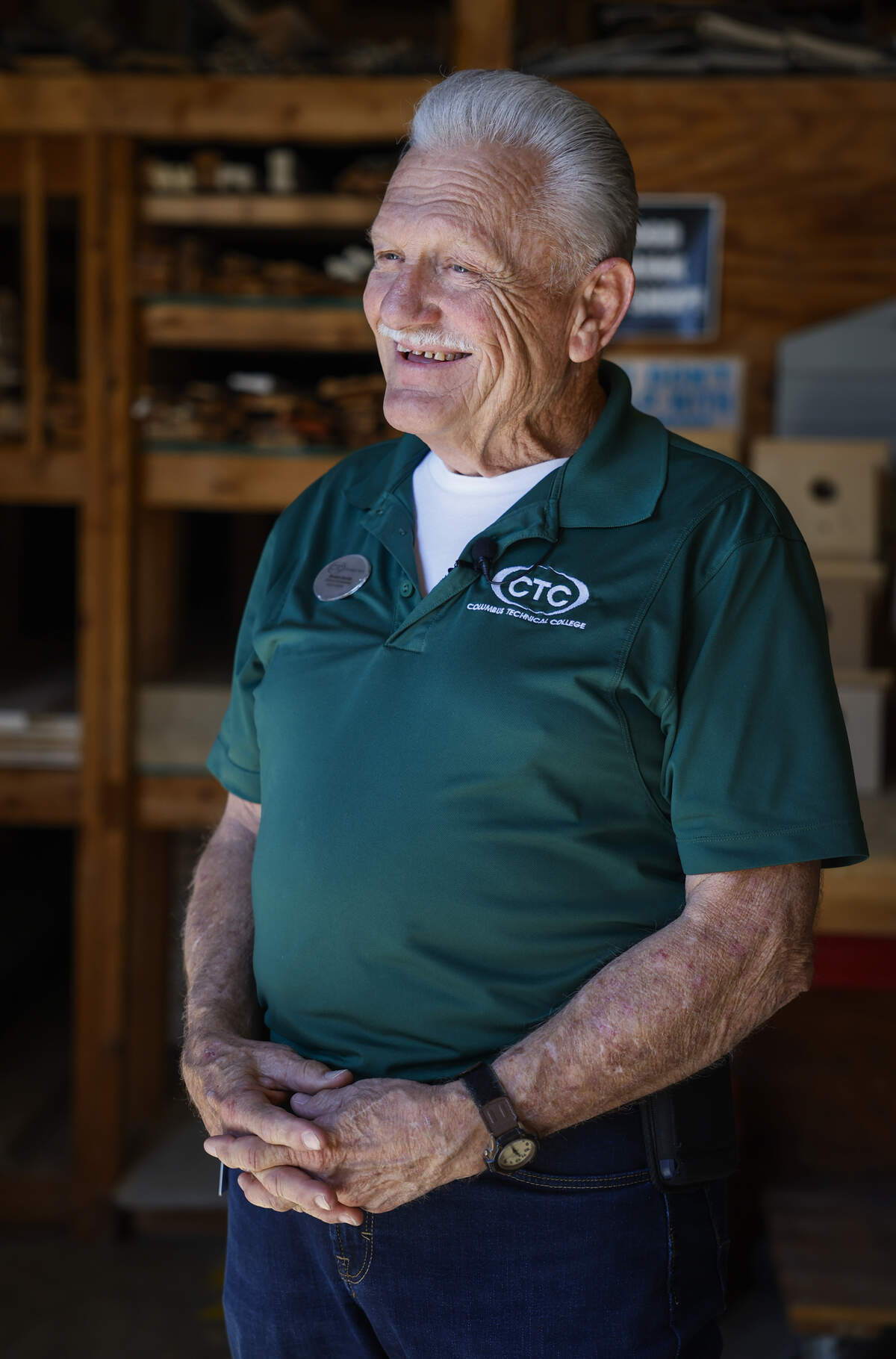 Gordon Unrein, pictured April 8, 2026, is the program director of Carpentry, Cabinetmaking and Masonry at Columbus Technical College.