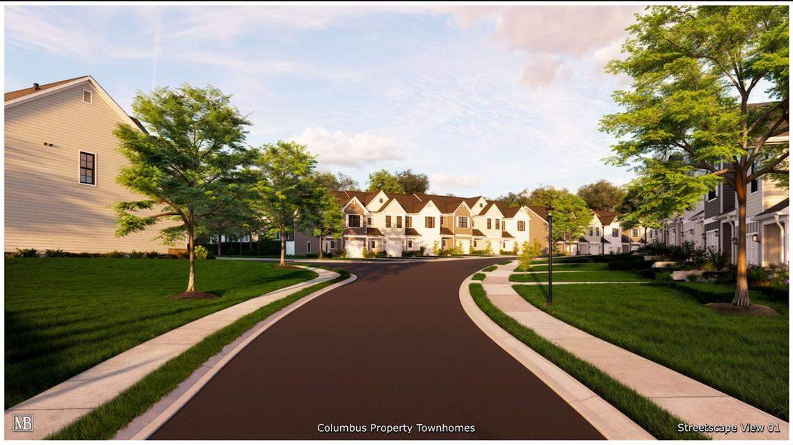 This is a rendering of a proposed townhome development by Jeff Lindsey Communities at 4937 Macon Road in Columbus.