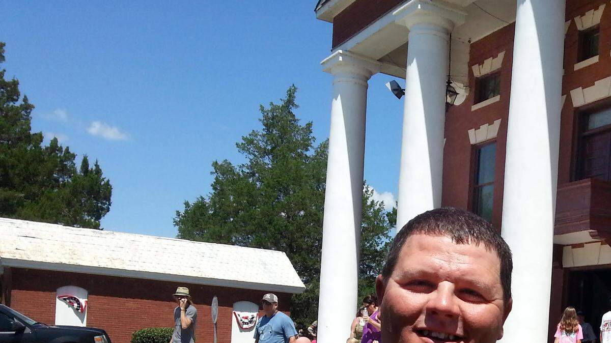 Jeff Stone won $100 in the Chili Cook-Off at the Labor Day Fair Monday.
