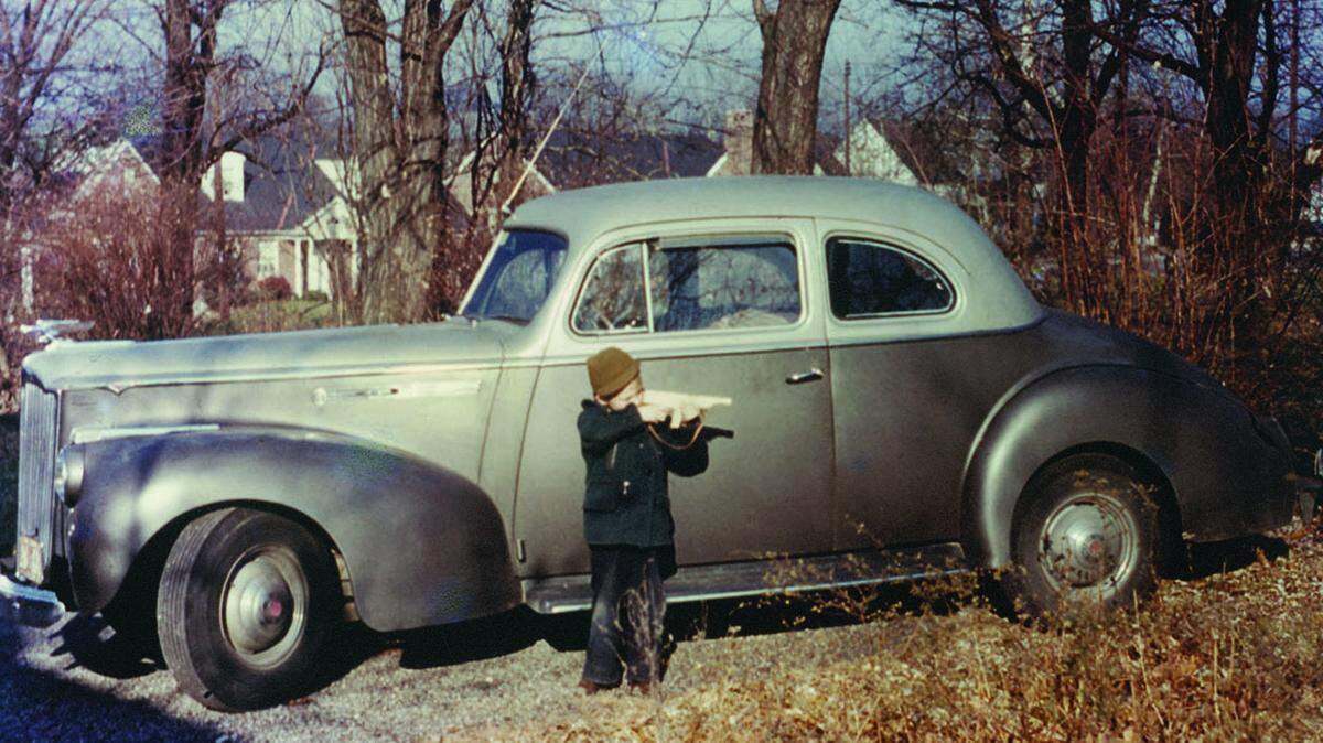 On Dec. 7, 1941, Jack May, 5, prepares to defend the family’s new Packard in the St. Elmo neighborhood of Columbus.