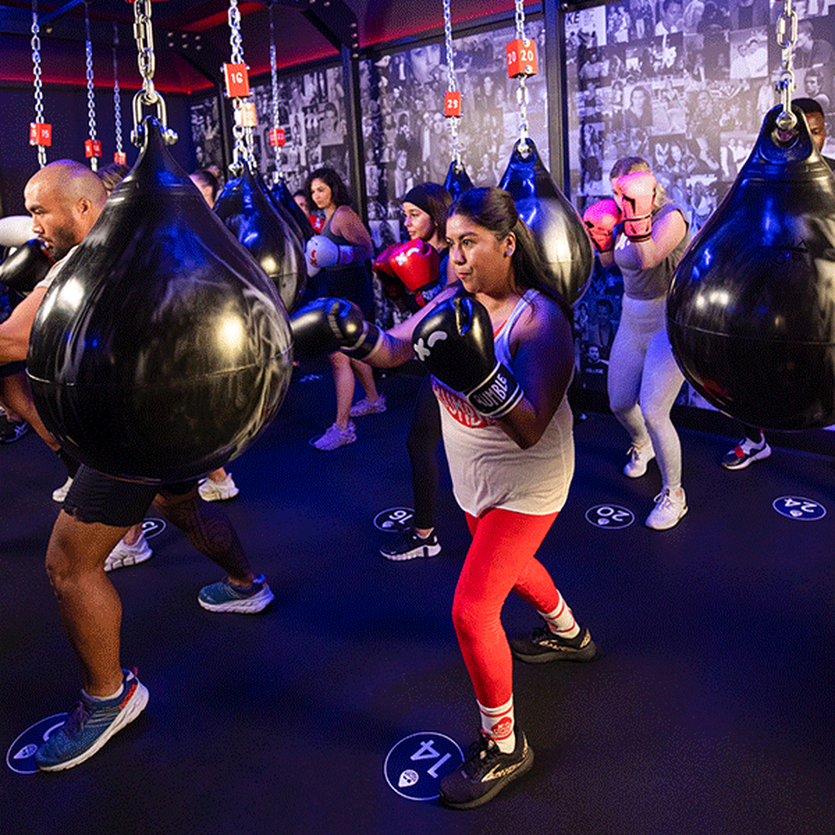 At Rumble Boxing, you will punch it out circuit-style.